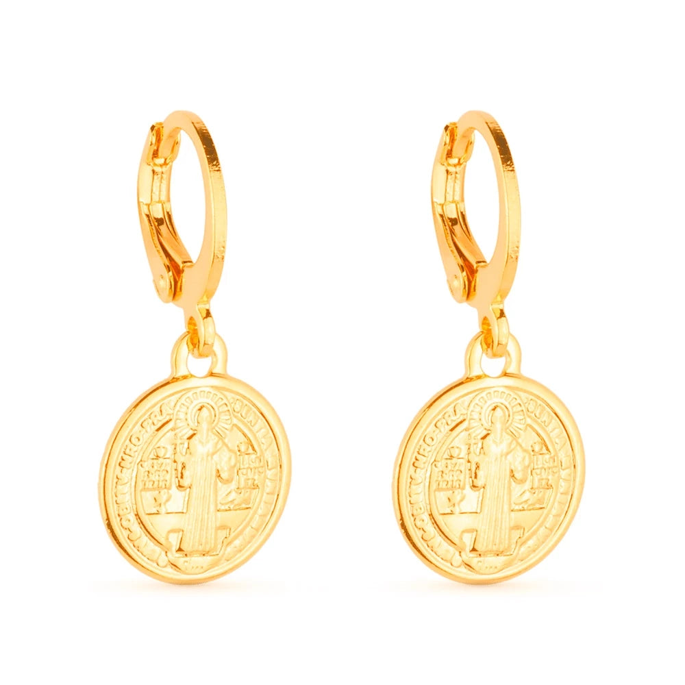 Brinco Argola com Medalha