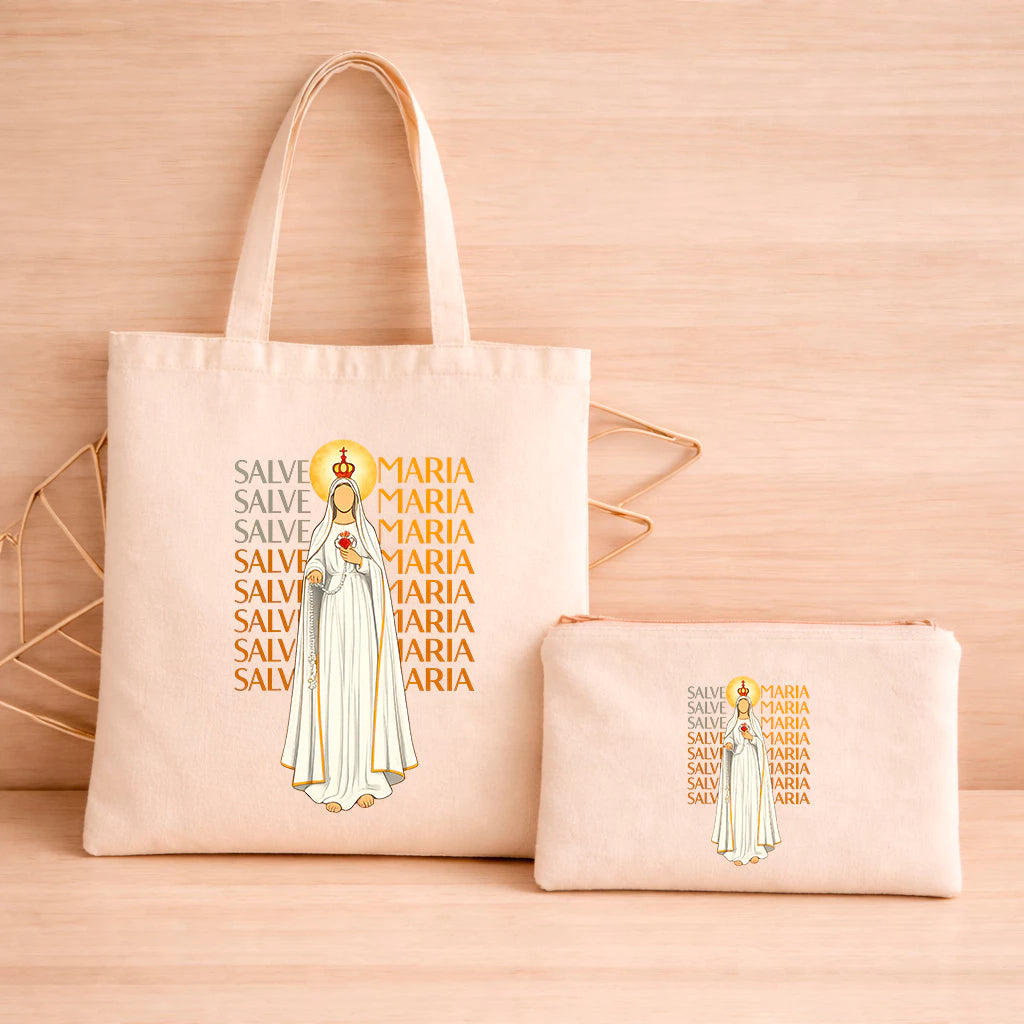 Kit Bolsa e Necessaire Algodão