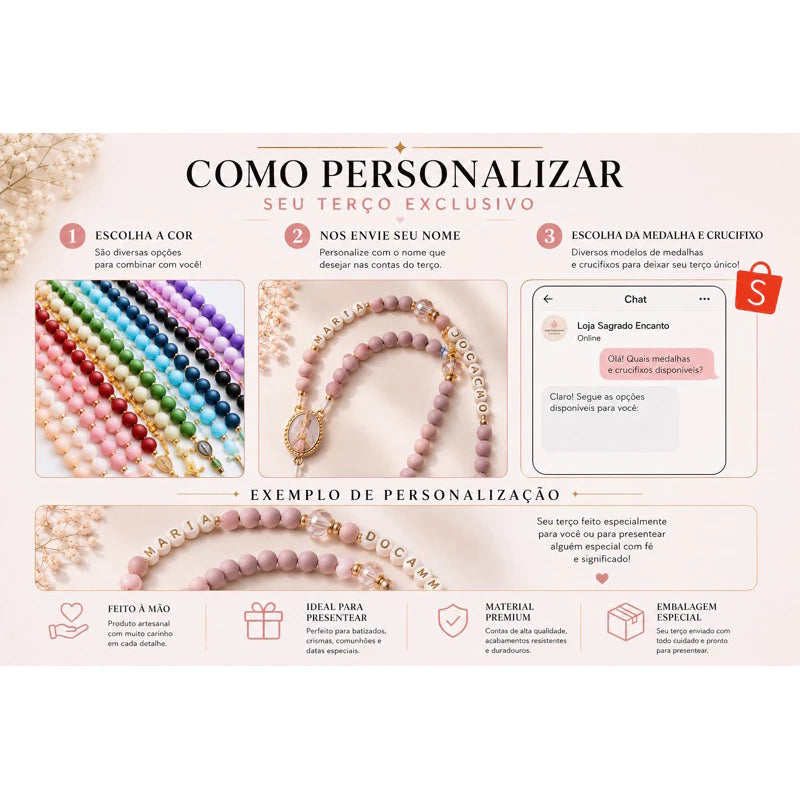 Terço Personalizado Aparecida