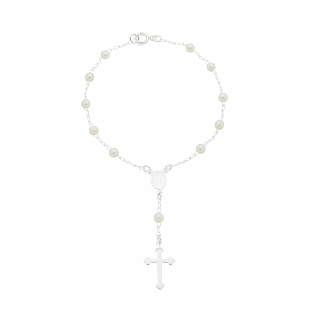Pulseira Terço Pérolas