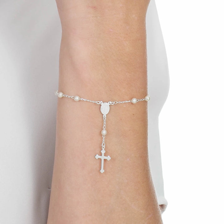 Pulseira Terço Pérolas