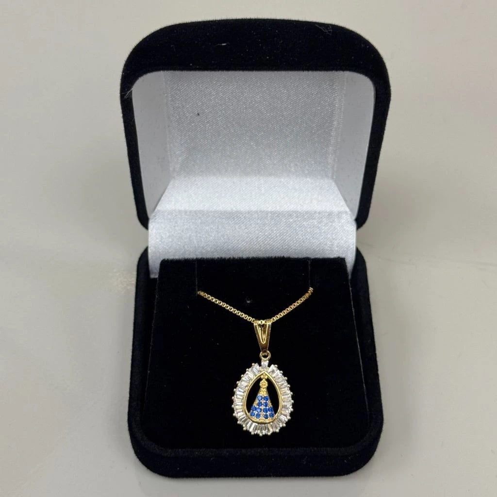 Colar Aparecida Gota de Cristal