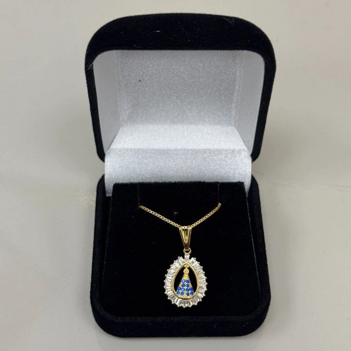 Colar Aparecida Gota de Cristal